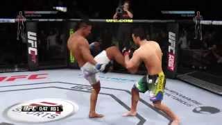 EA UFC Lyoto Machida VS Vitor Belfort Crane Kick KO [upl. by Cott310]