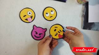 Imanes de emojis hechos con goma eva  Starplast [upl. by Alihet]