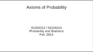 Axioms of Probability [upl. by Lan]