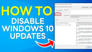 How to disable Windows 10 updates  Full Guide [upl. by Ahsen]