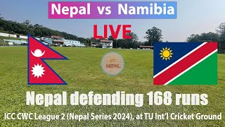 Nepal Defending 168 runs vs Namibia Nepal 168 All Out [upl. by Elatnahs]