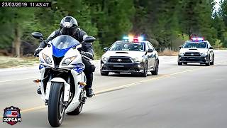 MOST SHOCKING HighSpeed Motorcycle Chase of ALL Time Caught On Dashcam [upl. by Brine822]