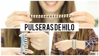 Pulseras de hilo fáciles con brillantes [upl. by Notsniw]