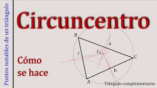 Cómo se dibuja el circuncentro de un triángulo [upl. by Niattirb]