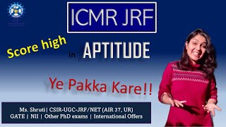 ICMR JRF 2024 Aptitude Must Do Topics icmr nta ntaugc lifesciences research ntanet ugcnet [upl. by Lonee]