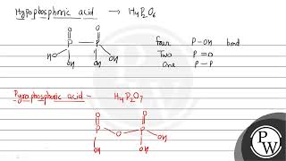 Draw the structure of Orthophosphoric acid hypophosphoric acid p [upl. by Yelsgnik]