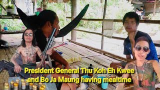 Thu Koh Eh Kwee is feeding Bo Ja Maung with special meal [upl. by Wilinski196]