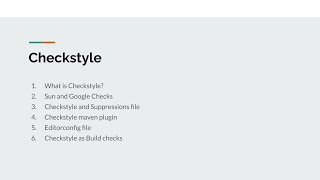 Part 12  Checkstyle Formatting and Coding Standards  Build check  Checkstyle Maven Plugin [upl. by Latrice859]