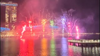 Singapore NDP 2023 Combined Rehearsal 1 Fireworks 1st set [upl. by Haskel]