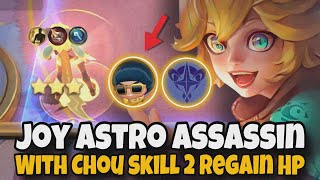 3STAR ASTRO JOY WITH COMMANDER CHOU SKILL 2  MAGIC CHESS MLBB [upl. by Cowie]