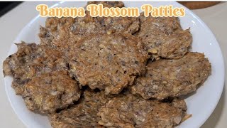 Banana Blossom Patties bananablossom recipe homemade cooking ideas [upl. by Mathews342]