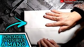 ✂️ HACER PUNTADAS INVISIBLES A MANO 🌟 CÓMO HACER un DOBLADILLO de PANTALÓN A MANO MUY FÁCIL [upl. by Eittah]