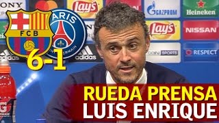 Barcelona 61 PSG  Rueda de prensa de Luis Enrique [upl. by Zeugirdor]