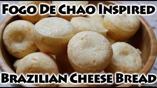 GLUTENFREE Fogo De Chao Inspired Brazilian Cheese Bread Pao De Queijo [upl. by Akenot]