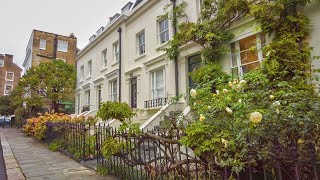 Autumn London Walk 🍂 Very Expensive Kensington Streets 🍁 4K Binaural [upl. by Anwahsak934]