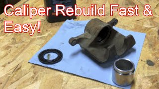 How to Rebuild a Brake Caliper Fast amp Easy [upl. by Netsua]