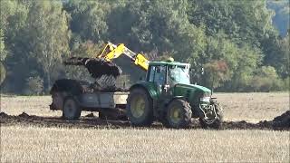 Rozmetání hnoje 2023 John Deere 6830 P 6140 M s RUR5 [upl. by Suoirred]