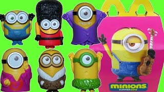 2015 MINIONS MOVIE MCDONALDS HAPPY MEAL TOYS BOB STUART KEVIN COMPLETE SET [upl. by Meehyrb2]