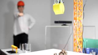 Gesture controlled crane using Kinect [upl. by Milan]