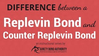 Replevin Bonds and Counter Replevin Bonds with Example [upl. by Nylauqcaj]