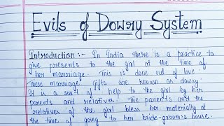 Essay on dowry system in English  The Dowry System  Dahej Pratha  Short essay on Dowry System [upl. by Keisling]