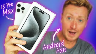 iPhone 15 Pro Max Android fan’s review 🤓 [upl. by Katleen]