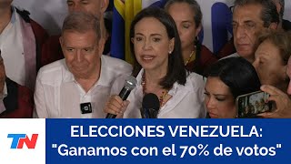 ELECCIONES VENEZUELA I quotGanamosquot con 70quot dijo la líder opositora al rechazar reelección de Maduro [upl. by Vento]