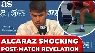 CARLOS ALCARAZS shocking postmatch REVELATION after BREAKING his RACKET [upl. by Eignav]