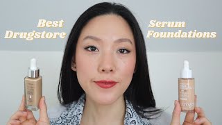 Drugstore Serum Foundations  Loreal True Match Nude Hyaluronic Tinted  Neutrogena Sensitive Skin [upl. by Nonnek]