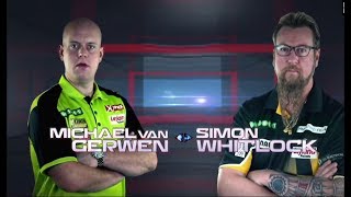 2018 Melbourne Darts Masters Quarter Final van Gerwen vs Whitlock [upl. by Lehcir]