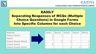 Splitting Multiple Choice Checkboxes Responses from Google Forms into ChoiceSpecific Columns [upl. by Servais]