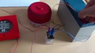 Latching relay demo for a hobby fire alarm [upl. by Siuoleoj]