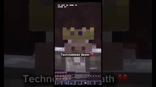 Technoblade death 💔 🐷👑 minecraft technoblade fyp [upl. by Mcafee157]