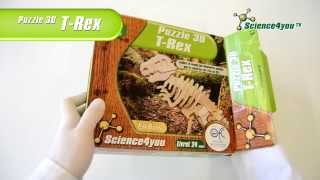 Science4you France  Puzzle 3D TRex [upl. by Nallak]