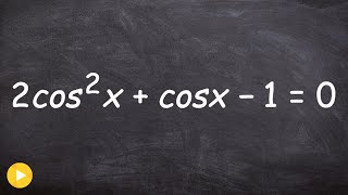 How to solve a trig equation by factoring a trinomial [upl. by Lowrance]