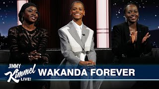 The Black Panther Cast on Wakanda Forever Rumors Exclusive Clips amp Keeping Chadwick’s Memory Alive [upl. by Dnalyr]