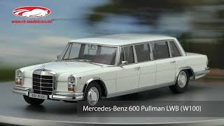 ckmodelcarsvideo MercedesBenz 600 Pullman LWB W100 Baujahr 1964 weiß KKScale [upl. by Airual]