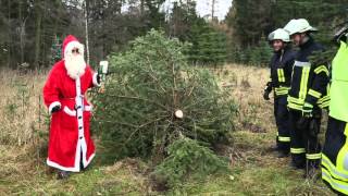 Feuerwehr Colmnitz Weihnachtsbaum in Notlage HD720p [upl. by Akehs]