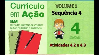 EMAI 4° ano Vol 1 Sequência 4 Atividades 42 e 43 [upl. by Leith]