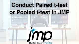 Conducting a Pooled ttest Paired ttest in JMP [upl. by Edny]