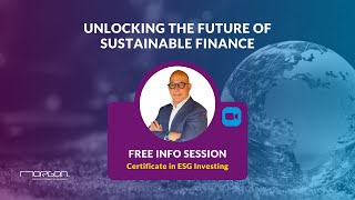 Certificate in ESG Investing  Unlocking the Future of Sustainable Finance [upl. by Revkah]