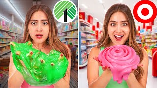 DOLLAR TREE VS TARGET SLIME CHALLENGE [upl. by Greene]