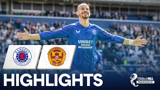 Rangers 21 Motherwell  Černý Scores Outstanding First Rangers Goal  William Hill Premiership [upl. by Lenna34]