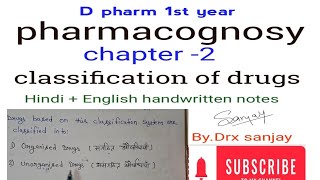 pharmacognosy chapter 2  classification of drugsD pharm [upl. by Penhall725]