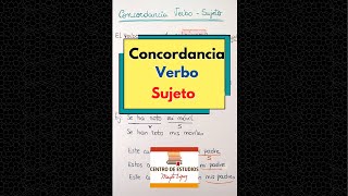 Concordancia VERBO ► SUJETO [upl. by Pasco916]