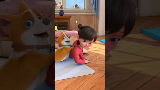 Dog and little boy  funny moment shortfeed shorts searchfeed viral youtubeshorts cartoon [upl. by Adnorahs77]