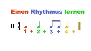 Rhythmus nach Noten spielen  in 2 Minuten [upl. by Mixam112]