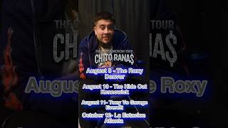 CHITO RANA  Announces his THE DOPEST MEXICAN TOUR with El Cacho chitoranas tour denver [upl. by Nnayrb]