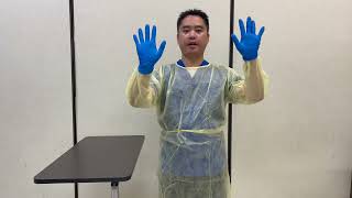 Credentia CNA Skill 8 Donning and removing PPE gown and gloves [upl. by Ermey]