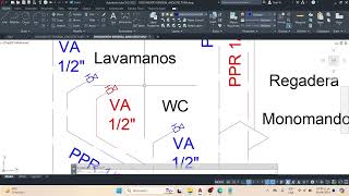 AUTOCAD BASICO  CLASE 9 PARTE 4 INSTALACIÓN HIDRÁULICA [upl. by Asfah]